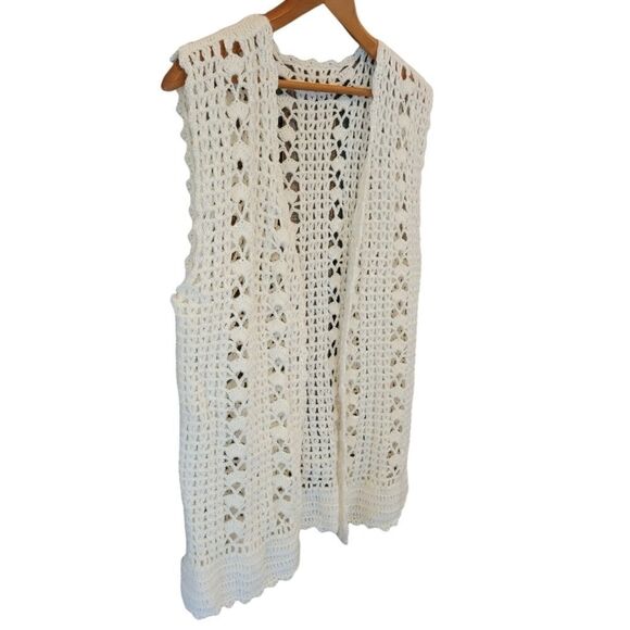 Vintage Handmade Knitted/Crochet Cardigan/Vest  - Picture 2 of 13